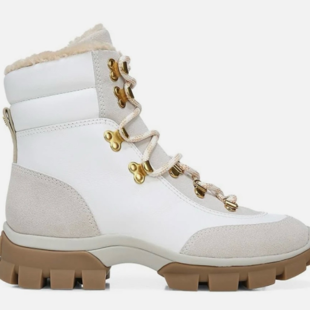 Veronica Beard 'Galina' Shearling Lined Water Resistant Boots - 37 / 7 - Picture 2 of 7